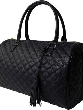 Womens Quilted Weekender Duffle Carry Bags Overnight Travel Handbag Shoulder Tot